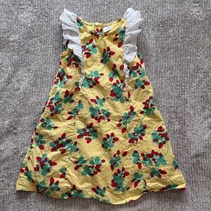 Hanna Andersson Strawberry Ruffle Sundress 120cm Girls Cotton Summer Dress
